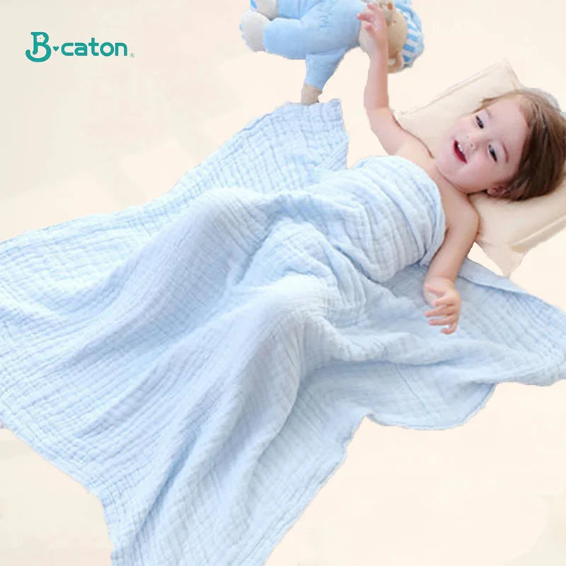 Cotton Baby Bath Towel Boys Girls Towel Blanket For Newborn Baby Bathrobe 6 Layers Gauze Washcloth Infant Swaddle