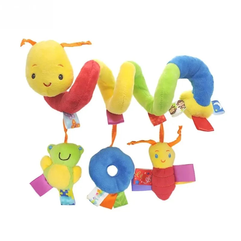 Cute Activity Musical Spiral Crib Stroller Car Seat Travel Hanging Toys Baby Boys Girls Rattles Toy