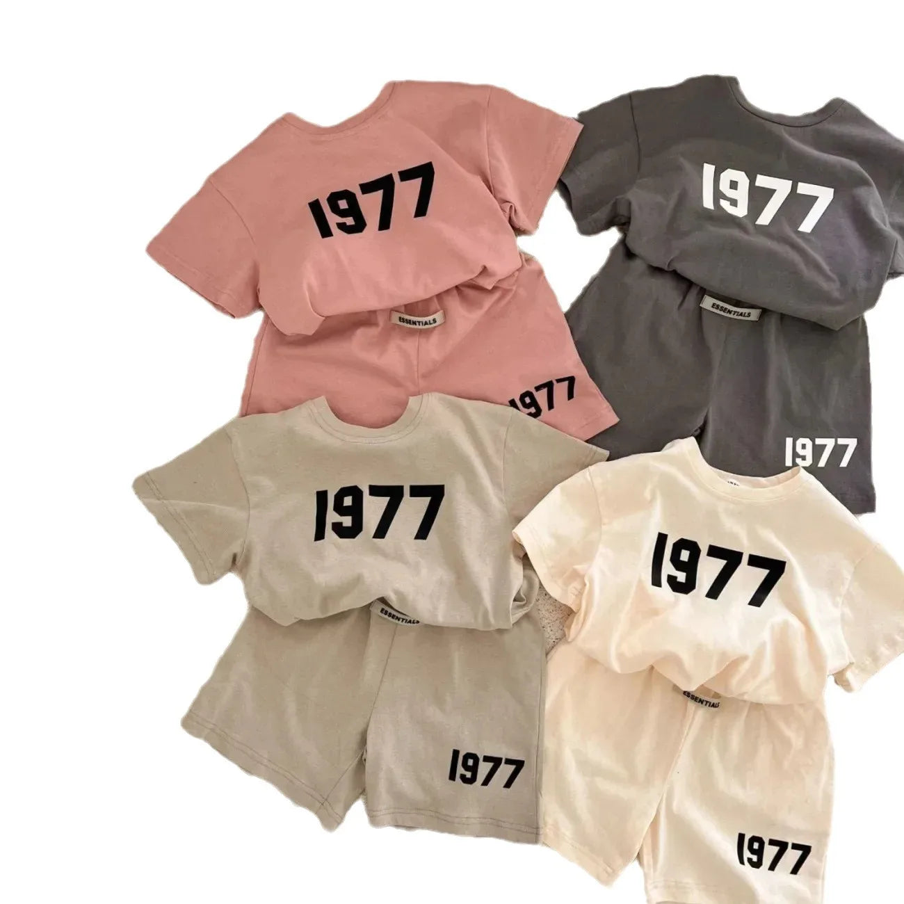 Summer Kids Boys 2PCS Clothes Set Short Sleeve Letter T-shirts Trendy Sports Casual Shorts Suit New Baby Boys Tracksuits