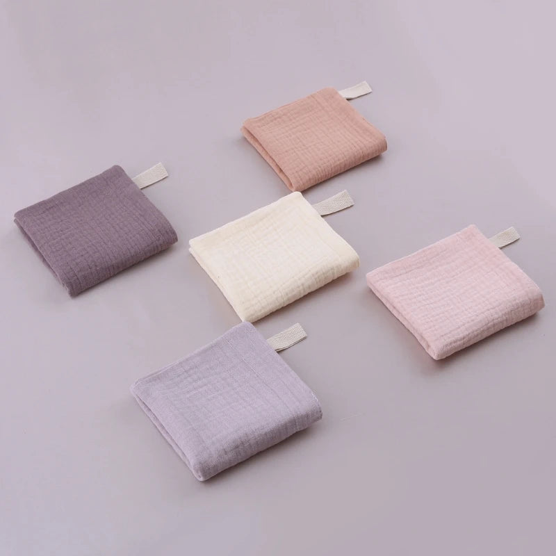 5PCS Soft Absorbent Gauze Cotton Baby Towels Wipe Face Cloths Towel Face Handkerchief Baby Bathing Feeding Washcloth