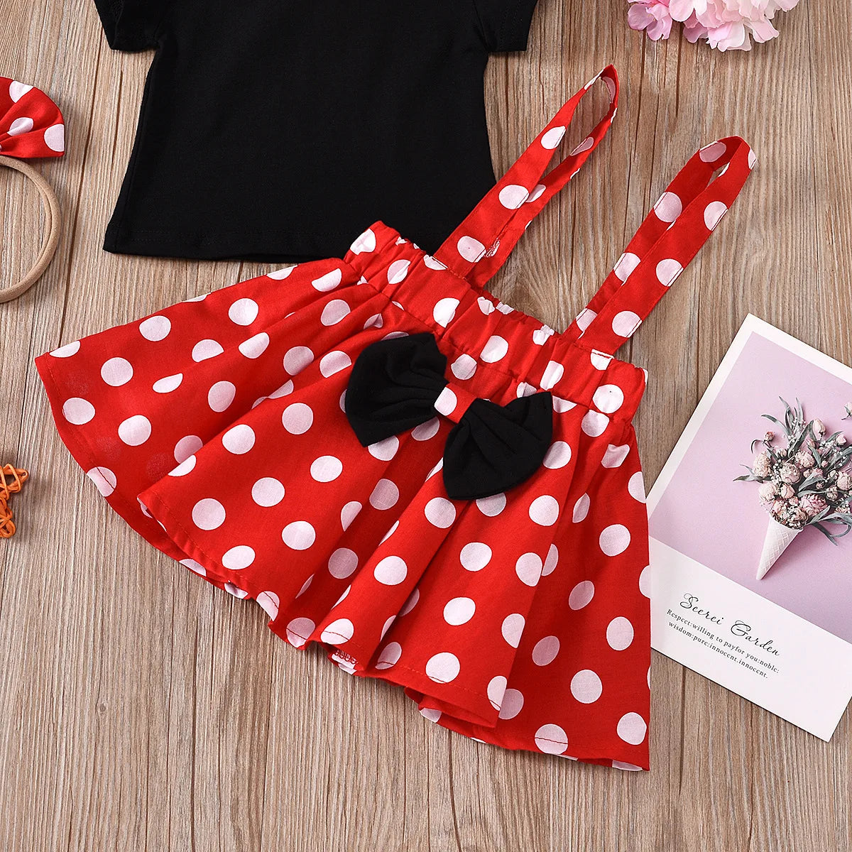 2Pcs/Set Cartoon Polka Dot Baby Girl Evening Dresses Bow Kids Birthday Party Princess Toddler Children Clothes Suit 0 To 3Years