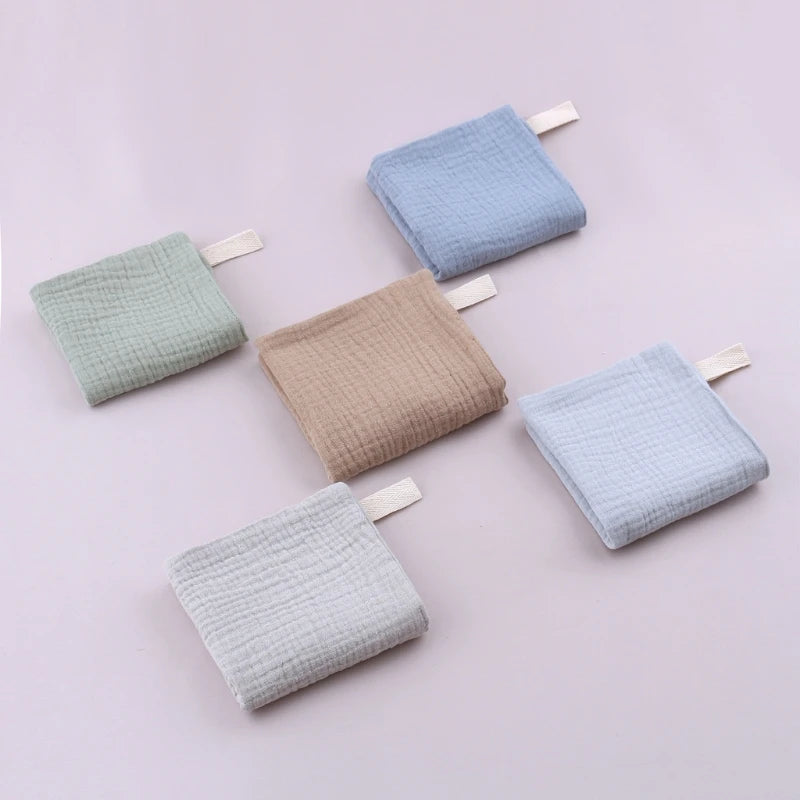 5PCS Soft Absorbent Gauze Cotton Baby Towels Wipe Face Cloths Towel Face Handkerchief Baby Bathing Feeding Washcloth