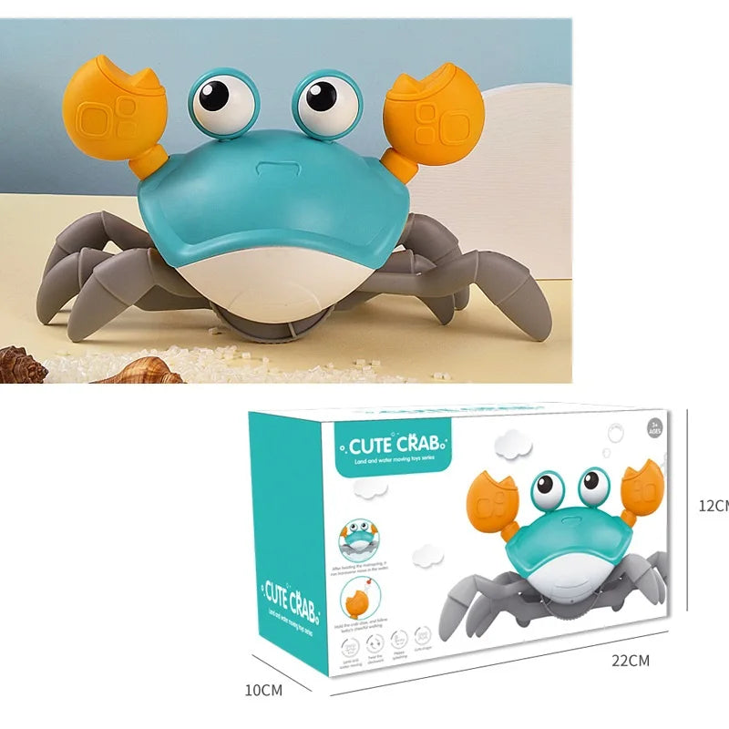 Baby Bath Tub Water Play Crab Toy Clockwork Portable Beach Children Shower Accessory Baby Pulling a String To Learn to Walk