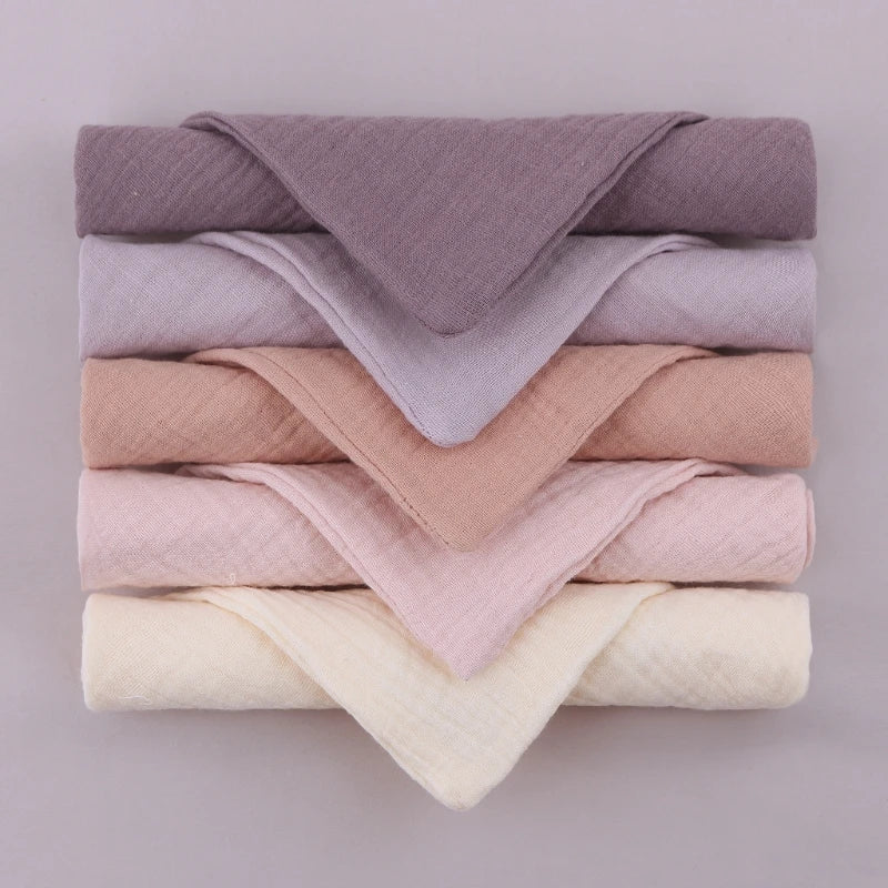 5PCS Soft Absorbent Gauze Cotton Baby Towels Wipe Face Cloths Towel Face Handkerchief Baby Bathing Feeding Washcloth