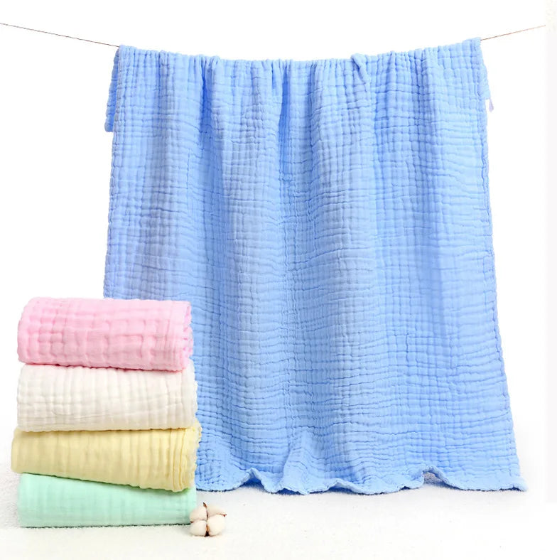 Cotton Baby Bath Towel Boys Girls Towel Blanket For Newborn Baby Bathrobe 6 Layers Gauze Washcloth Infant Swaddle