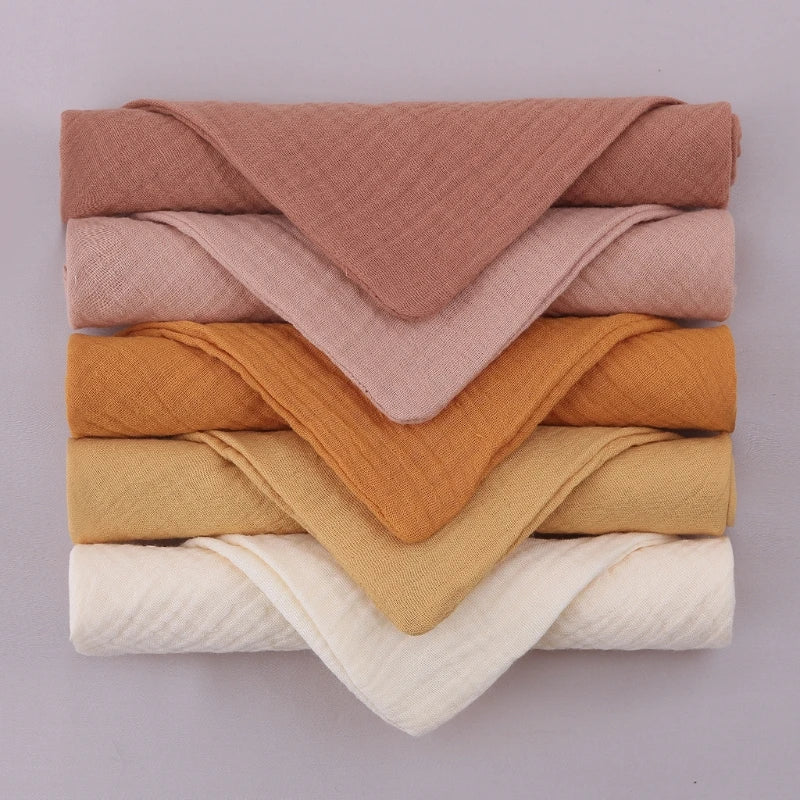 5PCS Soft Absorbent Gauze Cotton Baby Towels Wipe Face Cloths Towel Face Handkerchief Baby Bathing Feeding Washcloth