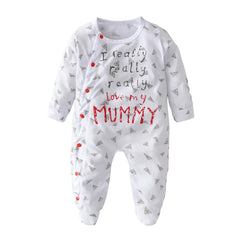 New Fashion Newborn Toddler Infant Baby Boys Romper Clothes Letters Printed Long Sleeve Jumpsuit Playsuit Clothing