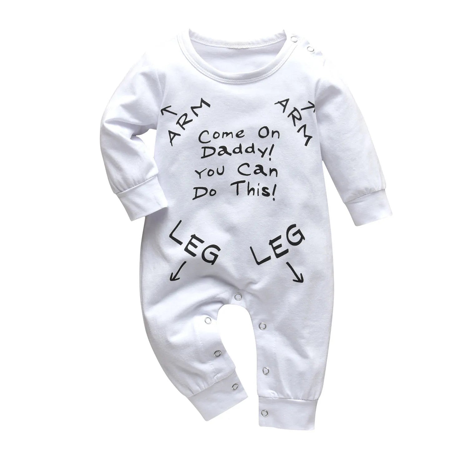 New Fashion Newborn Toddler Infant Baby Boys Romper Clothes Letters Printed Long Sleeve Jumpsuit Playsuit Clothing