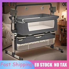 Electric Bluetooth Baby Crib Luxury Portable Baby Bed Baby Easy to Clean Travel Bed with Mattress Cradle for Newborns Infant Cot