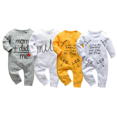 New Fashion Newborn Toddler Infant Baby Boys Romper Clothes Letters Printed Long Sleeve Jumpsuit Playsuit Clothing