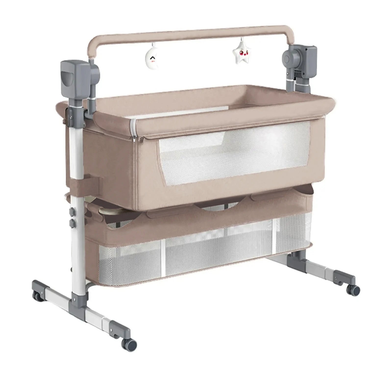Electric Bluetooth Baby Crib Luxury Portable Baby Bed Baby Easy to Clean Travel Bed with Mattress Cradle for Newborns Infant Cot