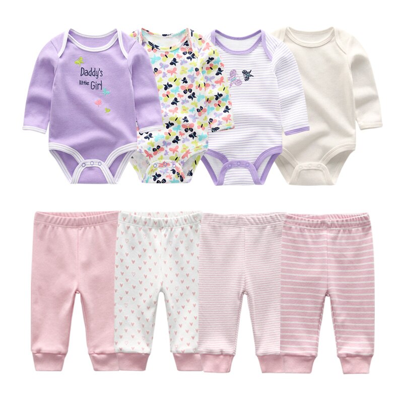 Cotton Baby Girl Clothes Bodysuits+Pants Baby Sets Newborn Clothing Sets Autumn Winter Baby Boy Clothes