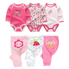 Cotton Baby Girl Clothes Bodysuits+Pants Baby Sets Newborn Clothing Sets Autumn Winter Baby Boy Clothes