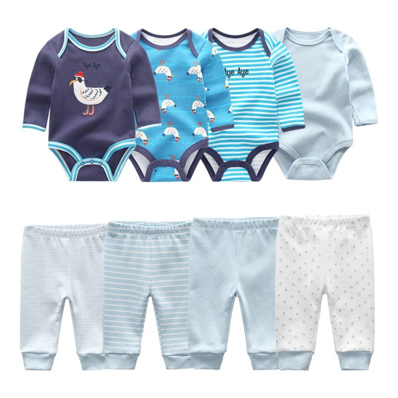 Cotton Baby Girl Clothes Bodysuits+Pants Baby Sets Newborn Clothing Sets Autumn Winter Baby Boy Clothes