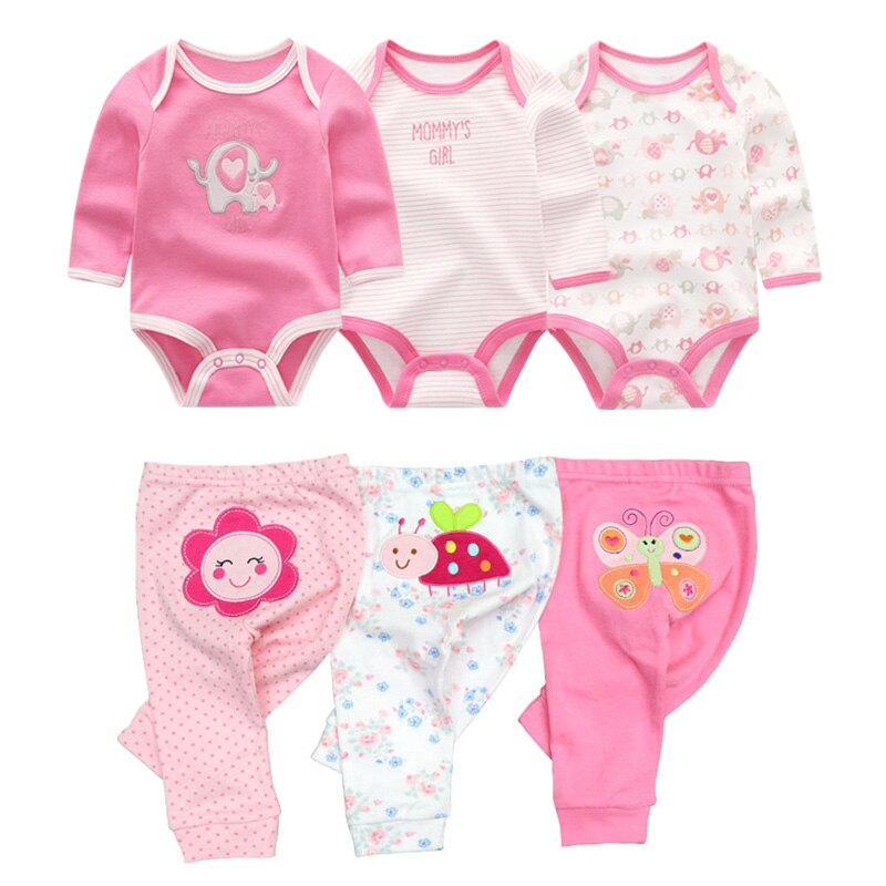 Cotton Baby Girl Clothes Bodysuits+Pants Baby Sets Newborn Clothing Sets Autumn Winter Baby Boy Clothes