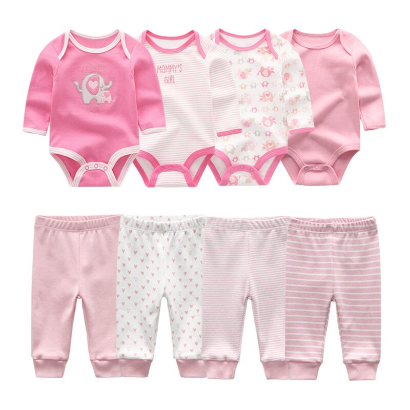 Cotton Baby Girl Clothes Bodysuits+Pants Baby Sets Newborn Clothing Sets Autumn Winter Baby Boy Clothes