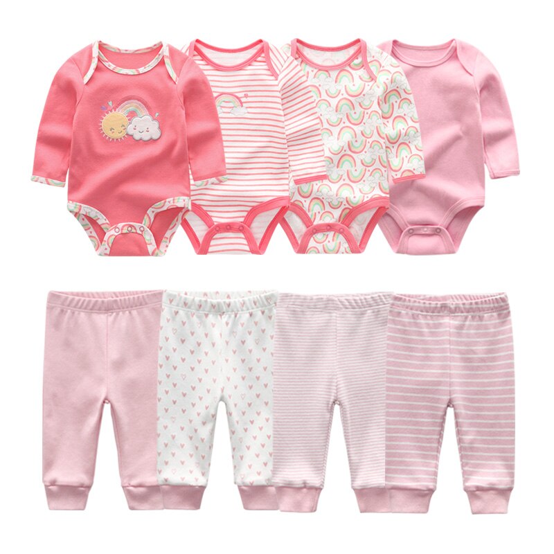 Cotton Baby Girl Clothes Bodysuits+Pants Baby Sets Newborn Clothing Sets Autumn Winter Baby Boy Clothes