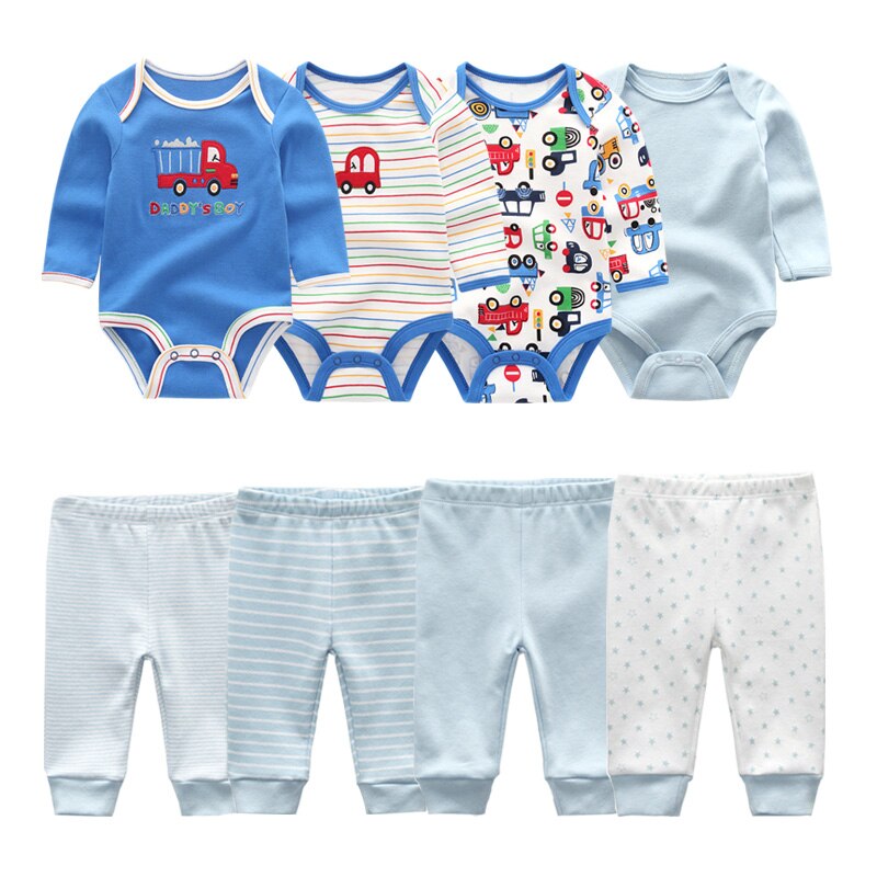 Cotton Baby Girl Clothes Bodysuits+Pants Baby Sets Newborn Clothing Sets Autumn Winter Baby Boy Clothes