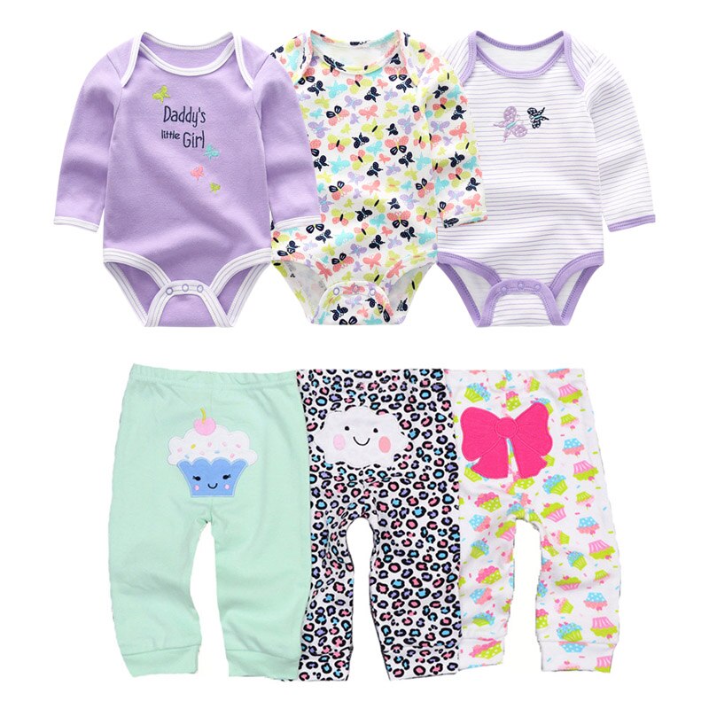 Cotton Baby Girl Clothes Bodysuits+Pants Baby Sets Newborn Clothing Sets Autumn Winter Baby Boy Clothes