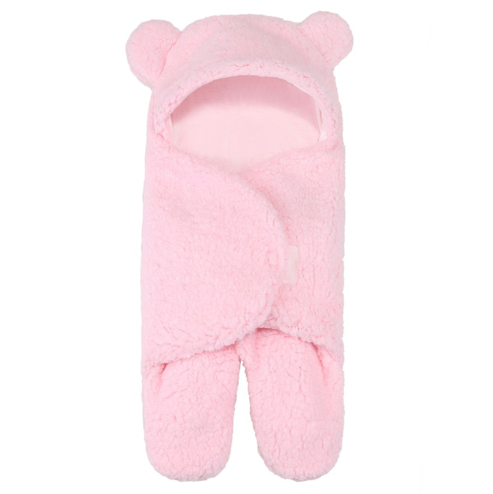 Baby Sleeping Bag Ultra-Soft Fluffy Fleece Newborn Receiving Blanket Infant Boys Girls Clothes Sleep Nursery Wrap Swaddle