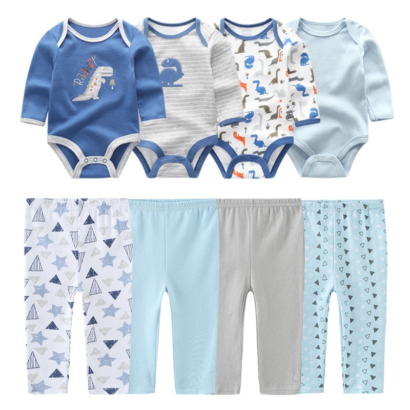 Cotton Baby Girl Clothes Bodysuits+Pants Baby Sets Newborn Clothing Sets Autumn Winter Baby Boy Clothes