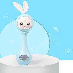 Baby Music Flashing Rattle Toys Rabbit Teether Hand Bells Mobile Infant Stop Weep Tear Rattles Newborn Early Educational Toy 0-36 months