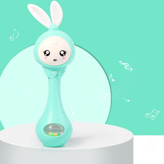 Baby Music Flashing Rattle Toys Rabbit Teether Hand Bells Mobile Infant Stop Weep Tear Rattles Newborn Early Educational Toy 0-36 months