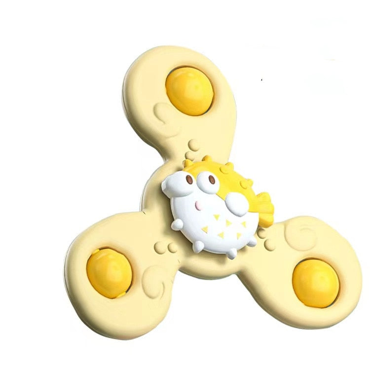 1pcs Baby Cartoon Fidget Spinner Toys Colorful Insect Gyro Educational Toy Kids Fingertip Rattle Bath Toys for Boys Girls Gift